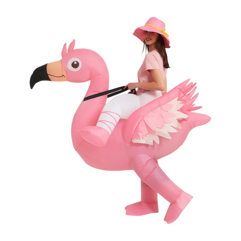 Cosplay Prop - Roze Flamingo Opblaasbare Kostuums Cartoon Dieren