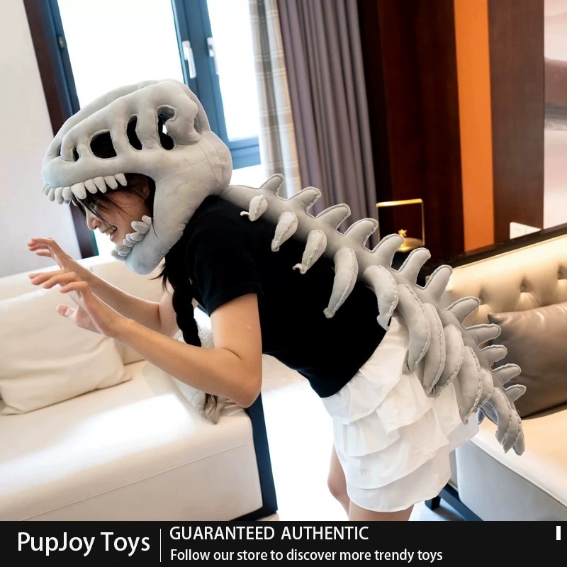Cosplay Fire Prop - Generieke dinosaurus skelet pluche hoed, complete