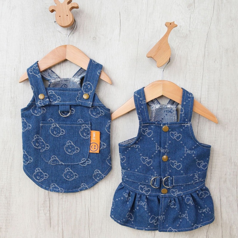 Denim hondenjurk harnas puppy  - D Ring Strap recensie en prijs