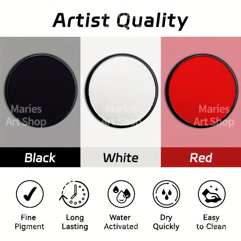 5 stuks zwart en clown wit 30g - Cosplay Prop Paint recensie en prijs