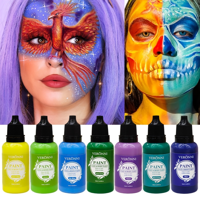 2 flessen zwart-wit gezichtsve - Cosplay Prop Paint recensie en prijs